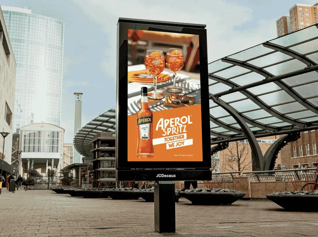 Aperol Spritz weather-triggered digital out-of-home campaign