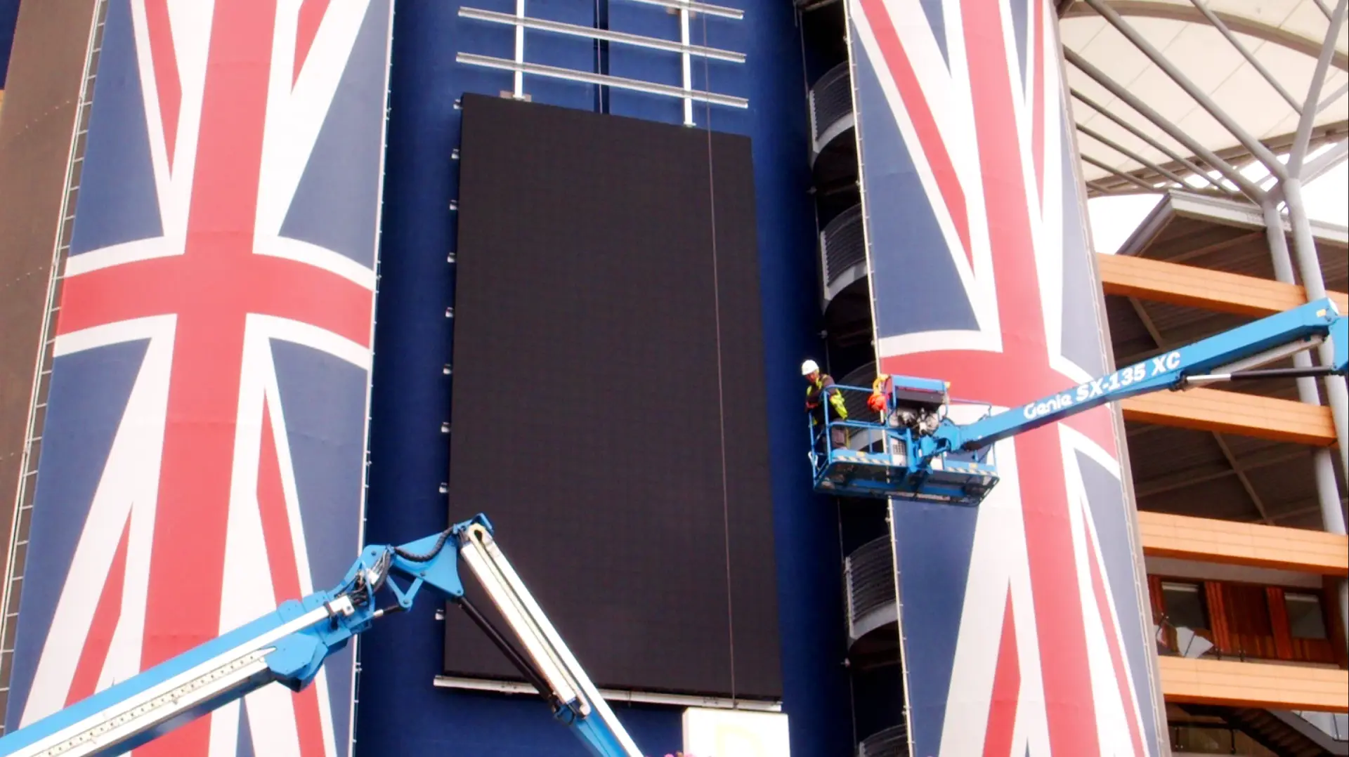 Large-format LED screen at the AMEX Stadium Brighton