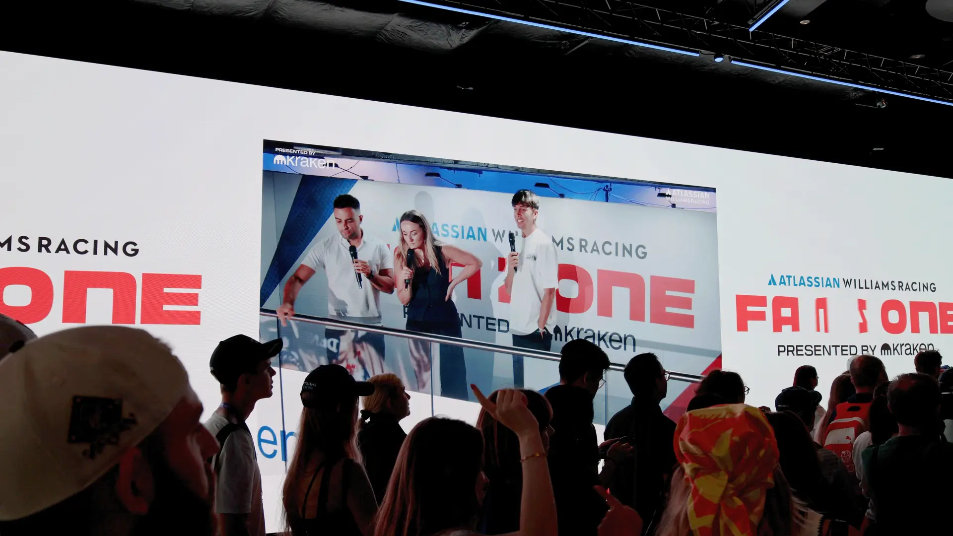 An interactive Women's Aid campaign on a digital screen